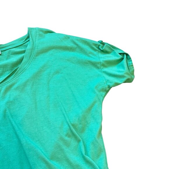 Michael Stars Valerie Green Short Sleeve Dress Stretch Tie Waist Size Medium - Picture 4 of 13